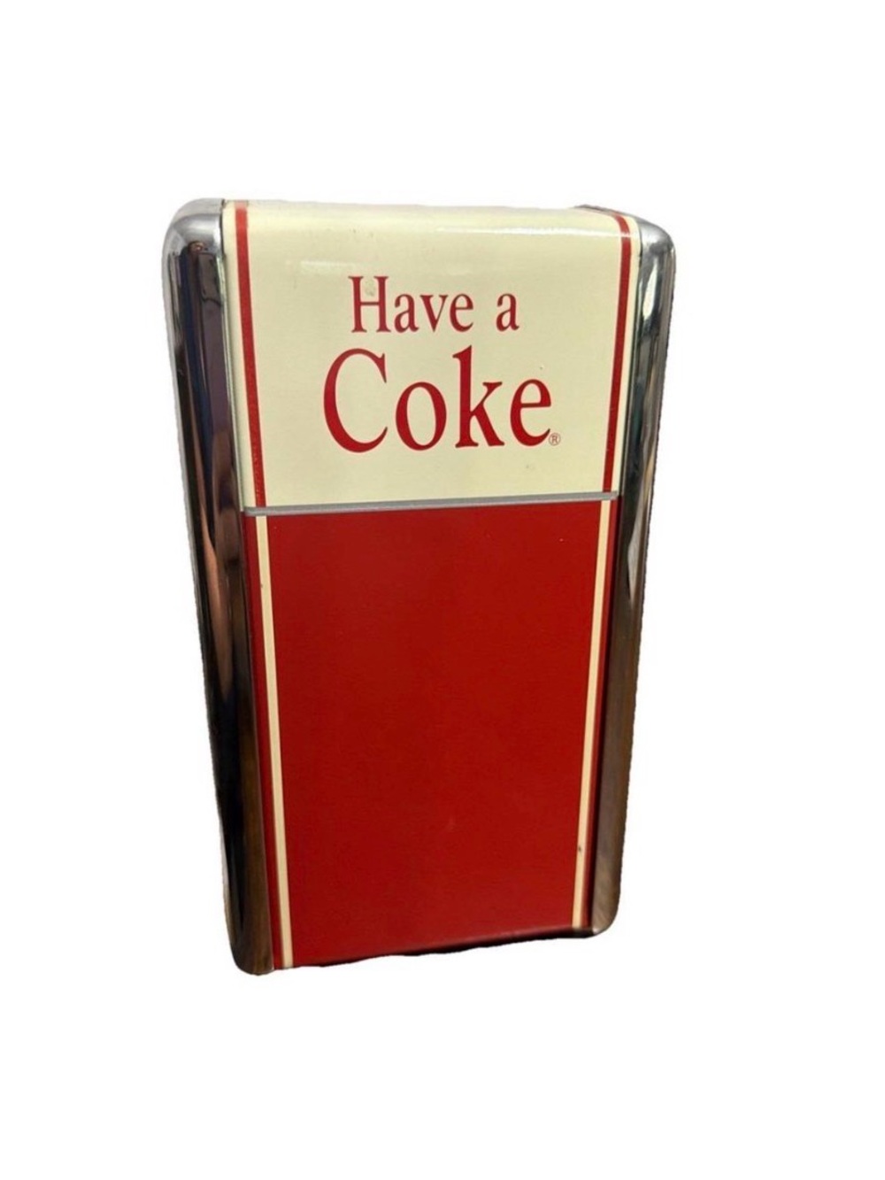 Retro-style Coca-Cola 1992 "Have a Coke" Tabletop Napkin Dispenser
Pre-Owned